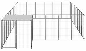 Kojec dla psa, czarny, 15,73 m², stalowy