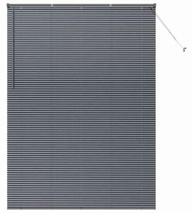 Nowoczesne żaluzje weneckie z aluminium ciemnoszare 220 x 155 cm