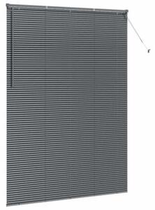 Nowoczesne żaluzje weneckie z aluminium ciemnoszare 220 x 155 cm