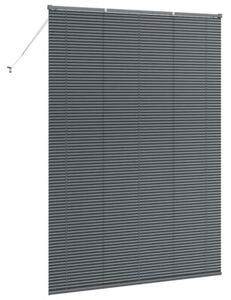 Nowoczesne żaluzje weneckie z aluminium ciemnoszare 220 x 155 cm