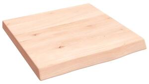 Półka, 40x40x(2-4) cm, surowe lite drewno dębowe