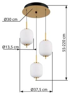 Lampa wisząca LED Globo EWALD 15217-3 20W nowoczesna do salonu i jadalni