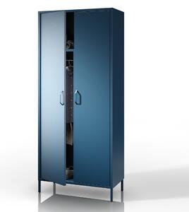 Szafa na ubrania metalowa granatowa: Modern FLAVIO, 800 x 1850 x 450 mm