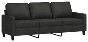 Sofa 3-osobowa z podnÃ³Å¼kiem, czarna, 180 cm, tkaninÄ
