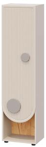 Kaszmirowy regał zamykany ryflowany do pokoju dziecka T0-K82