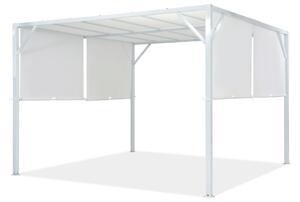 Metalowa pergola tarasowa Santorini 3 x 3 m biała Garden Point
