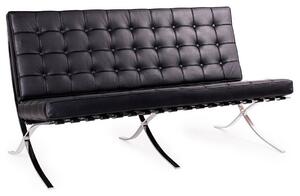 Tapicerowana sofa wypoczynkowa Barcelon do pokoju czarna