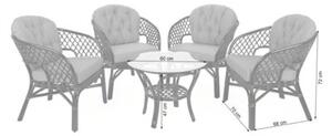 Zestaw mebli ogrodowych HOME & GARDEN Havana 482931 Brązowy