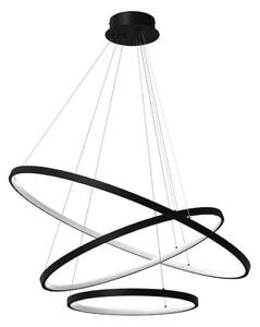Milagro LED Żyrandol na lince HOOP LED/93W/230V śr. 60 cm 4000K czarny MI2653