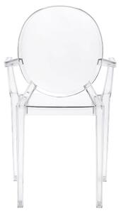 Tarasowe krzesło transparentne Louis nowoczesne - przezroczysty