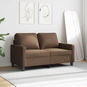 Sofa 2-osobowa, brÄ zowa, 120 cm, tapicerowana tkaninÄ
