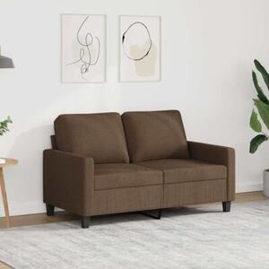 Sofa 2-osobowa, brÄ zowa, 120 cm, tapicerowana tkaninÄ