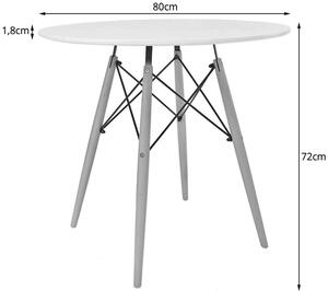 Skandynawski stół kuchenny 80 cm jesion - Emodi 7X