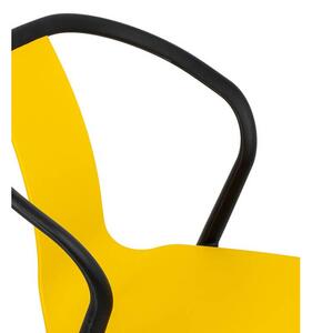 Nowoczesne krzesło jadalniane Vincent żółte czarne - czarny || żółty
