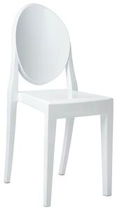 Skandynawskie krzesło minimalistyczne Victoria białe - biały