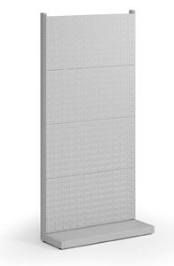 Perforowany stojak, jednostronny, 4x panel na pojemniki, 960 x 385 x 1964 mm