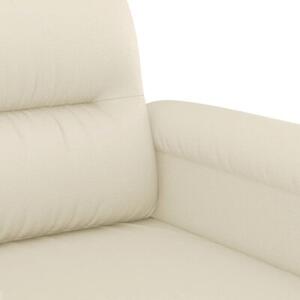 Sofa, 2-osobowa kremowy, 140 cm, sztuczna skÃ³ra