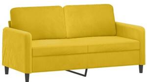 Sofa 2-osobowa z poduszkami, Å¼Ã³Åta, 140 cm, aksamit