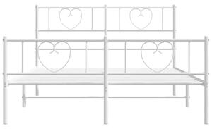Białe metalowe łóżko rustykalne 120x200 cm - Edelis