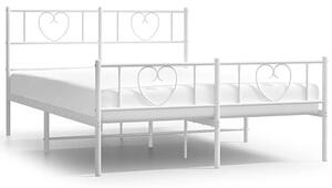 Czarne metalowe łóżko małżeńskie 140x200 cm - Edelis