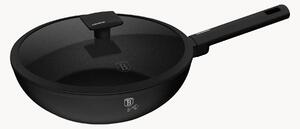 Wok z powłoką zapobiegającą przywieraniu z pokrywką Matte Black Collection