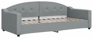 Sofa z funkcją spania, jasnoszara, 90x200 cm, obita tkaniną