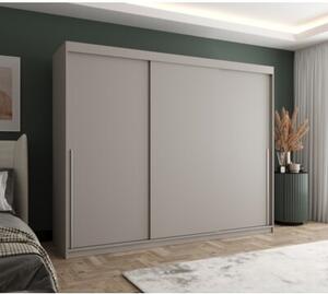 Szafa przesuwna Garderoba SIMA T 250 kaszmir + u. srebrny