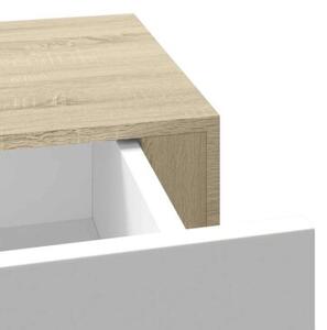 Półki ścienne do szuflad 2 szt. dąb i biel 60x23,5x10cm mdf