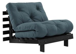 Fotel rozkładany z niebieskozielonym pokryciem Karup Design Black/Petrol Blue