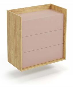 Mobius komoda 3S (78x48x83 cm), róż, meble modułowe