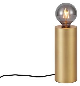 Nowoczesna lampa stołowa mosiężna 24 cm - Cylinder