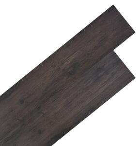 Panele podłogowe z PVC 4,46 m², 3 mm, ciemny brąz, bez kleju