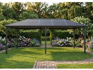 Pawilon ogrodowy 3x6 m z poliwęglanowym dachem - altana pergola 18 m²