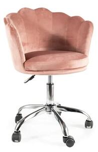 Fotel obrotowy ROSE VELVET antyczny róż