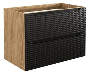 Szafka pod umywalkę LUXOR BLACK 82-80-2S 80cm dąb olejowany/