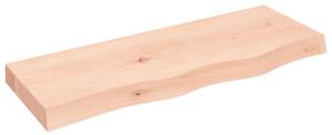 Półka, 80x30x(2-6) cm, surowe lite drewno dębowe