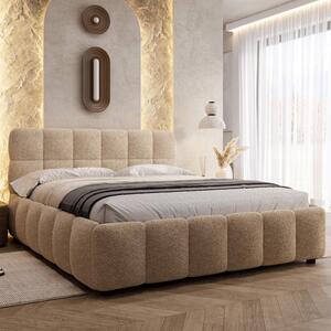 MebleMWM Łóżko tapicerowane z pojemnikiem 4583G | 160x200 | Boucle | Beż #8