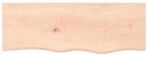Półka, 80x30x(2-6) cm, surowe lite drewno dębowe