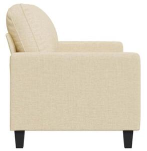 Sofa, 2-osobowa kremowa, 120 cm, tapicerowana tkaninÄ