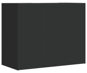 Szafka wisząca, czarna, 75x35x60 cm, materiał drewnopochodny