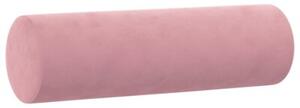 Sofa 2-osobowa z poduszkami, rÃ³Å¼owa, 140 cm, aksamit