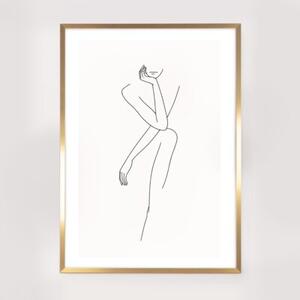 Złota ramka na zdjęcia w rozmiarze 70x100 cm FRAMAI®