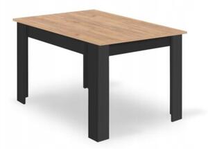Zestaw Stół NP 120x80cm Craft + Czarny + 4 krzesła WAT czarne / nogi czarne