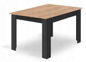 Zestaw Stół NP 120x80cm Craft + Czarny + 4 krzesła WAT czarne / nogi czarne