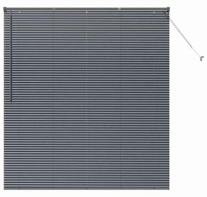Nowoczesne żaluzje weneckie ciemnoszare z aluminium 175 x 155 cm