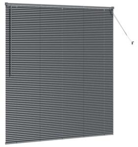 Nowoczesne żaluzje weneckie ciemnoszare z aluminium 175 x 155 cm