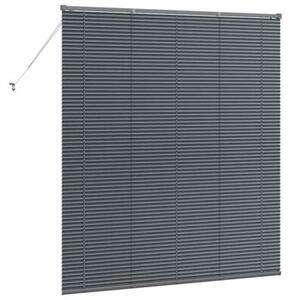Nowoczesne żaluzje weneckie ciemnoszare z aluminium 175 x 155 cm