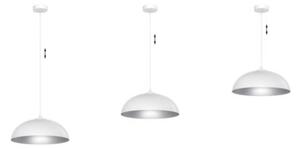 Lampa wisząca Light Home LH Misa 1xE27 klosz 37cm biały/srebrny