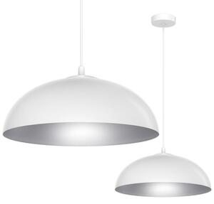 Lampa wisząca Light Home LH Misa 1xE27 klosz 37cm biały/srebrny