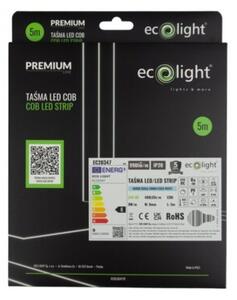 Taśma LED COB 480 9W/m 6000K 990lm/m 24V IP20 5m ściemnialna Ecolight